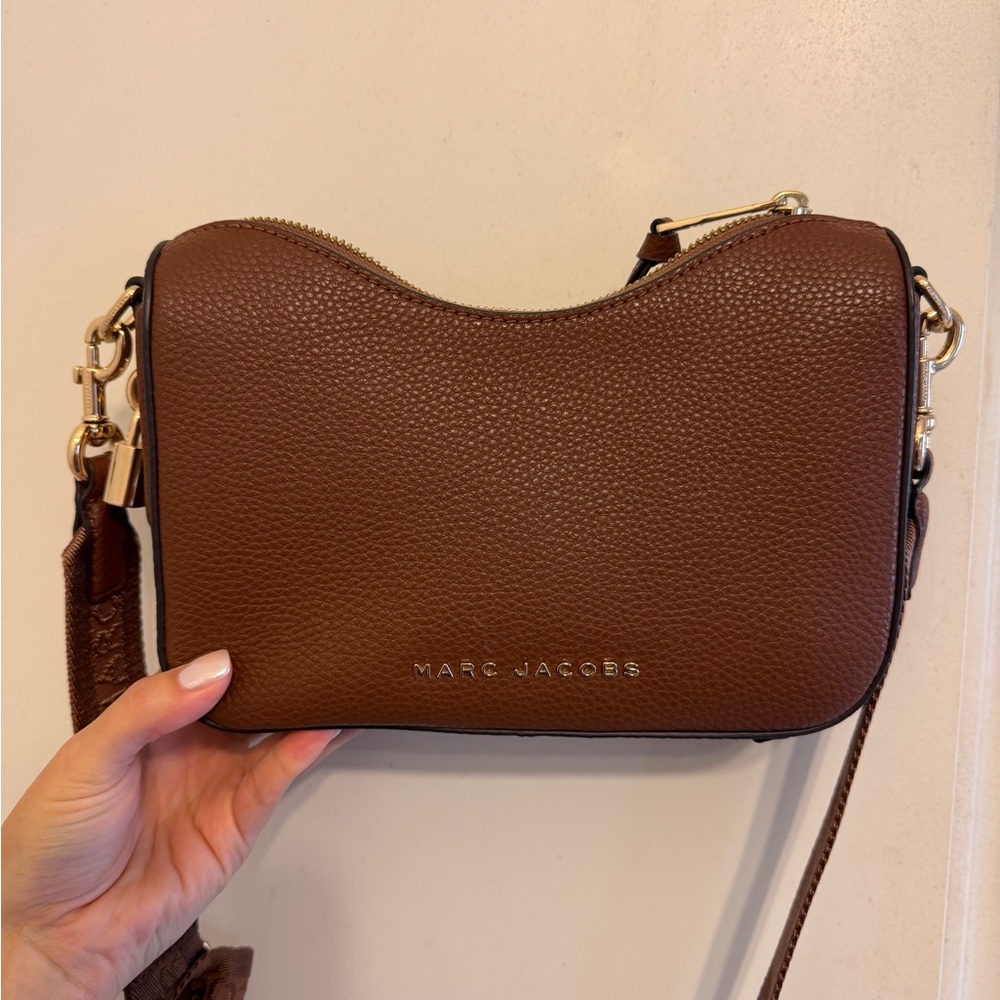 Marc Jacobs Brown Pebbled Leather Crossbody Bag